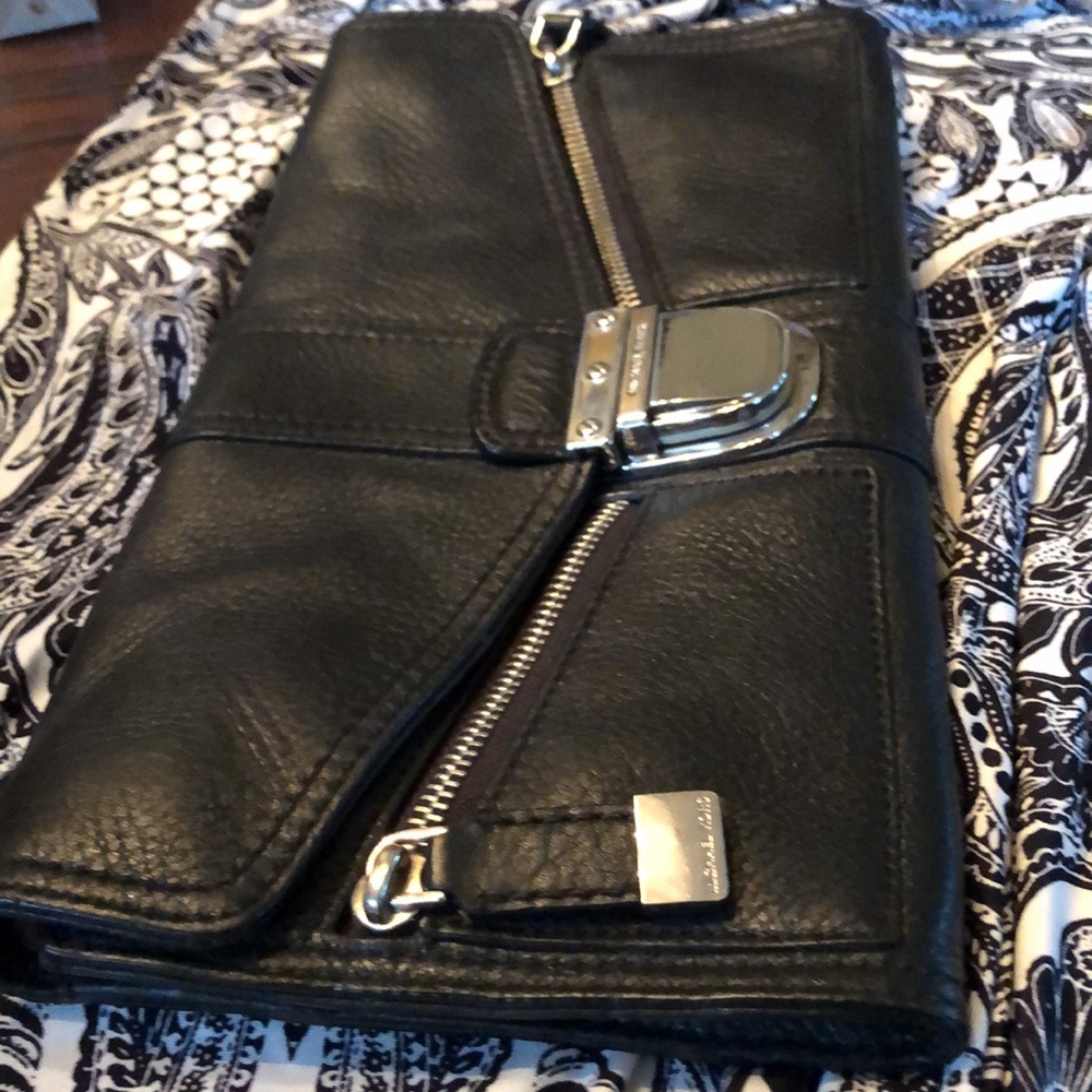 đšMichael Kors Pebbled soft leather removable chain link shoulder bag / clutch - Picture 3 of 14